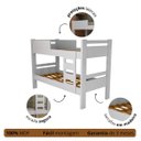 Ver imagem 5 de Beliche Solteiro Compacta Ideal para Quarto Infantil em Mdf