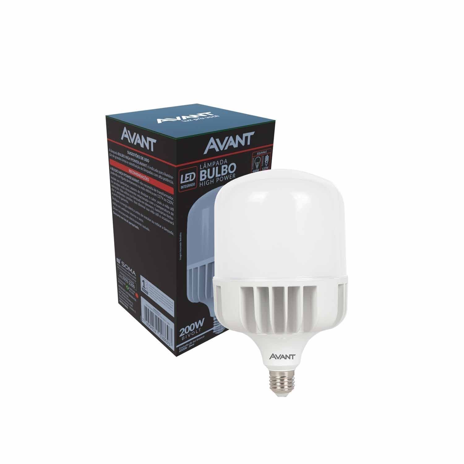Lâmpada Led Bulbo Alta Potência 200w E40 15000 Lumens Branco Frio 6500k Bivolt - Avant 789051372 - 1