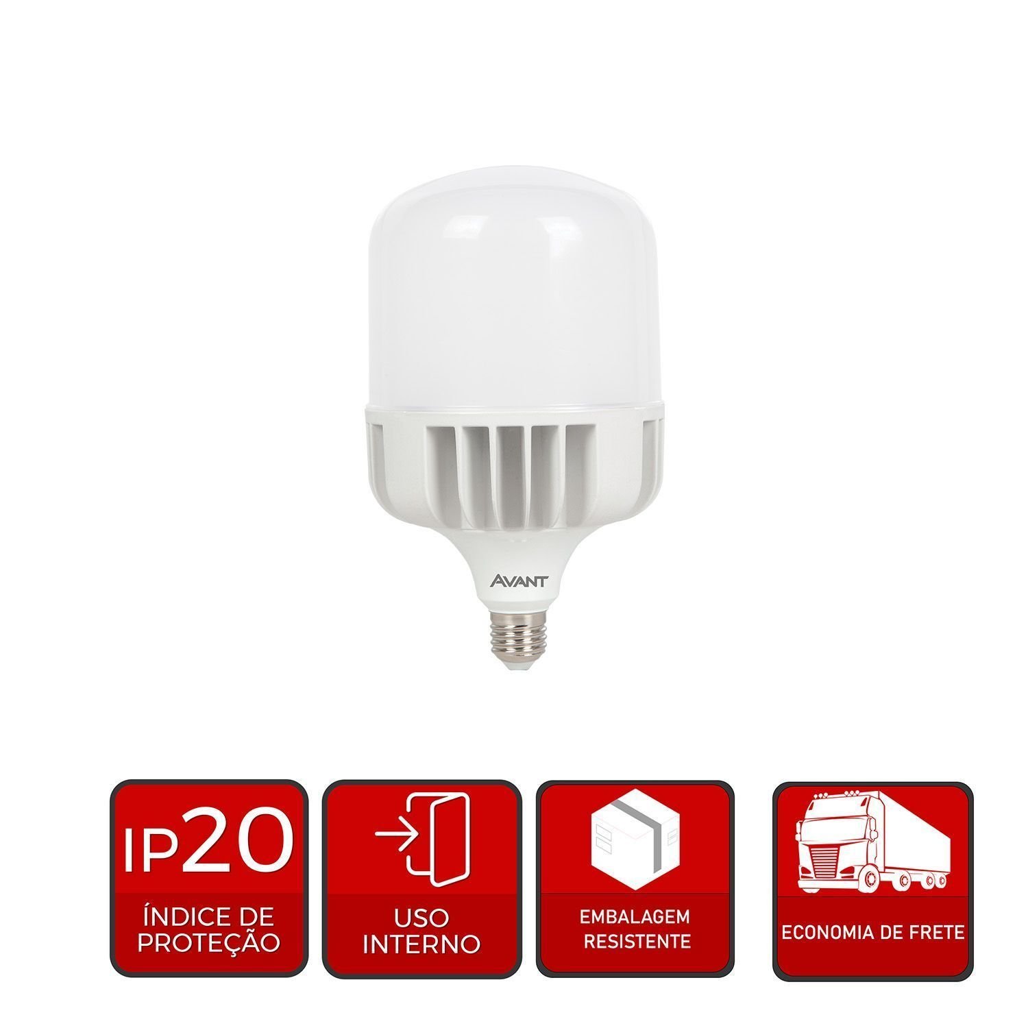 Lâmpada Led Bulbo Alta Potência 200w E40 15000 Lumens Branco Frio 6500k Bivolt - Avant 789051372 - 2