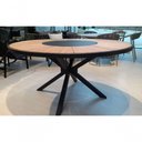 Ver imagem 3 de Mesa 1,50m Giratória Zurick de Madeira 6 Poltronas Amélia Corda Náutica de Jantar Cinza