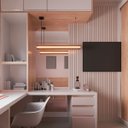 Ver imagem 3 de Luminária Pendente Led Ônix 36w 4000lm Bivolt - Madeira Maciça de Demolição
