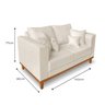 Sofá Viena 2 Lugares Linho 140cm Beny - 3