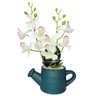 Arranjo de Flores Artificiais com Caixa de Mdf (29cm) Verde/branco - 3