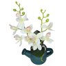 Arranjo de Flores Artificiais com Caixa de Mdf (29cm) Verde/branco - 4