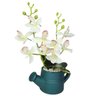 Arranjo de Flores Artificiais com Caixa de Mdf (29cm) Verde/branco - 1