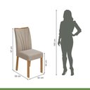 Ver imagem 6 de Conjunto Sala de Jantar 6 Lugares Retangular Tampo MDF No Glass Mesa Astrid com Cadeiras Apogeu