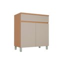 Ver imagem 1 de Balcão Cozinha Nesher Realeza C/ 2 Portas 1gav 80cm Carvalho/greice