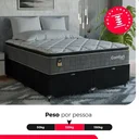 Ver imagem 5 de Cama Box Baú Queen + Colchão Comfort Class Pillow Top Cinza/suede Preto