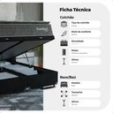 Ver imagem 3 de Cama Box Baú Queen + Colchão Comfort Class Pillow Top Cinza/suede Preto