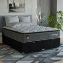 Ver imagem 7 de Cama Box Baú Queen + Colchão Comfort Class Pillow Top Cinza/suede Preto