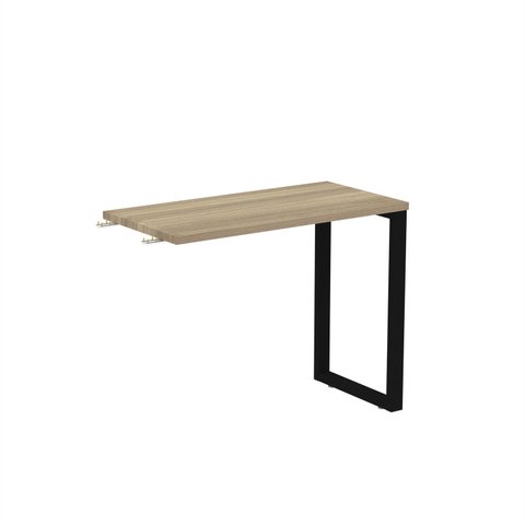 Mesa Complemento MCP90/45P25TUB 90cm Industrial Noce Naturalle e Preto Marromle
