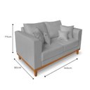 Ver imagem 3 de Sofá Beny 2 Lugares com Almofada 140 Cm