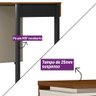 Mesa Escrivaninha Estilo Americano 2 Gavetas Freijó Off White Design 1.4 Linea Brasil - 3
