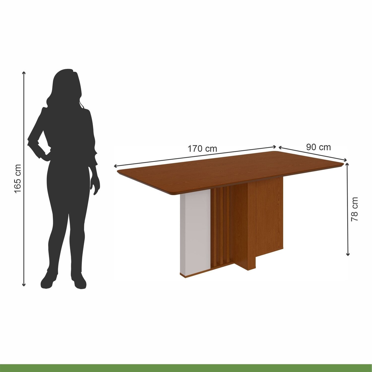 Conjunto Mesa 170cm Astrid Tampo Mdf no Glass e 6 Cadeiras Apogeu - 3