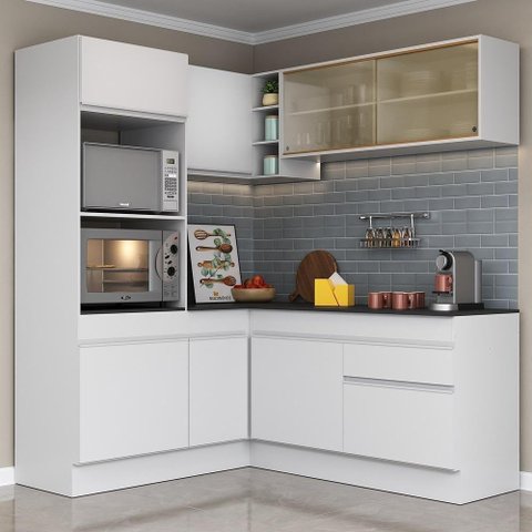 Armário De Cozinha Completa De Canto Mp2098.891 Branco