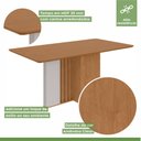 Ver mais imagens de Conjunto Sala de Jantar 6 Lugares Retangular Tampo MDF No Glass Mesa Astrid com Cadeiras Apogeu