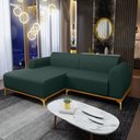 Ver imagem 6 de Sofá 255cm 4 Lugares Chaise Esquerdo Pés Gold C-117 Verde