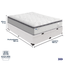 Ver imagem 3 de Cama Box Baú Branco e Colchão Amsterdã Molas Ensacadas Queen Probel