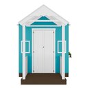 Ver imagem 6 de Casinha de Brinquedo Mdf com Varanda Artesanal Branco/azul Turquesa L12 - Gran Belo Casinha Infantil