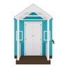 Casinha de Brinquedo Mdf com Varanda Artesanal Branco/azul Turquesa L12 - Gran Belo Casinha Infantil - 6