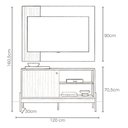 Ver imagem 3 de Combo Rack e Painel Lume Sala Tv até 42 Polegadas Ripado