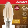 Lâmpada Led 2w Vela Retrô Avant - 2