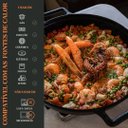 Ver imagem 6 de Frigideira Paella 36cm Tampa Metálica Alça Ferro Panela Mineira