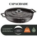 Ver imagem 4 de Frigideira Paella 36cm Tampa Metálica Alça Ferro Panela Mineira