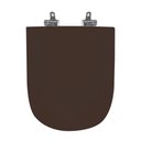 Ver imagem 1 de Assento Sanitário Poliéster para Louça Piano (deca) Slow Close Cromado (reb. Oculto) Marrom Fosco