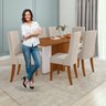 Conjunto Mesa 170cm Astrid Tampo Mdf no Glass e 6 Cadeiras Celina - 6