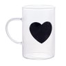 Conjunto com 06 Canecas Black Heart 280ml em Vidro Borossilicato 2951- Lyor - 4