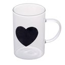Ver imagem 3 de Conjunto com 06 Canecas Black Heart 280ml em Vidro Borossilicato 2951- Lyor