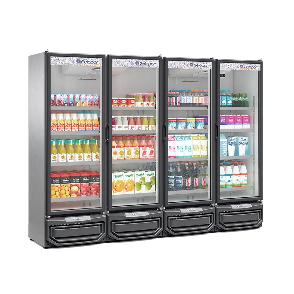 Refrigerador Expositor Vertical 1950 Litros Inox 127V Gelopar GCVR-1950 TI - 1