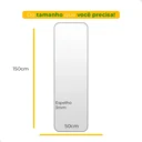 Ver imagem 6 de Espelho Orgânico Grande de Parede com Led Frio Retangular 150x50 Decorativo Sala Quarto Banheiro