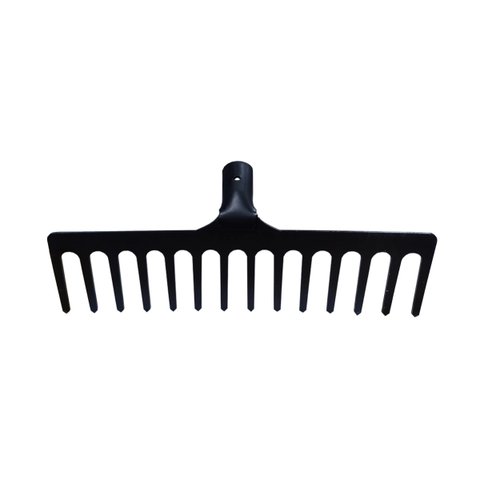 Kit Ancinho Aço 14 Dentes 35cm + Cabo Madeira Ancinho 1,20