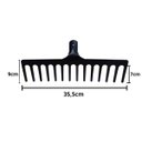 Ver imagem 3 de Kit Ancinho Aço 14 Dentes 35cm + Cabo Madeira Ancinho 1,20