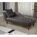 Ver imagem 2 de Divã Chesterfield Anna Recamier 160cm Via Encanto Veludo Cinza Lado Esquerdo