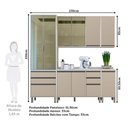 Ver imagem 5 de Cozinha Compacta 5 Peças com Tampos e Vidro Reflecta 230cm Linea Luciane Móveis