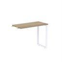 Ver imagem 1 de Mesa Complemento MCP90/45P25TUB 90cm Industrial Noce e Branco Preto