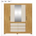 Ver imagem 7 de Guarda Roupa Casal Cádis 4 Portas Cinamon Touch/off White com Espelho - Demóbile