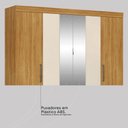 Ver imagem 4 de Guarda Roupa Casal Cádis 4 Portas Cinamon Touch/off White com Espelho - Demóbile