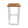 Bancada Gourmet 220cm com 4 Banquetas Industriais Bistrô Premium Base Branca - 4