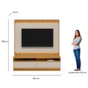 Ver imagem 3 de Rack com Painel Modulado para Tv até 70 Polegadas Ripado Paulina Tauari/off White Fosco