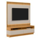Ver imagem 2 de Rack com Painel Modulado para Tv até 70 Polegadas Ripado Paulina Tauari/off White Fosco
