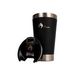 Copo Térmico Fox Stainless Quente e Frio com Tampa 473ml Preto - 1