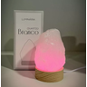 Mini Luminária Quartzo Branco Led Colorido - Base de Madeira - 2
