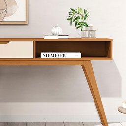 Aparador Buffet Tucuma Pés Madeira Nature Off White Jb Bechara - 3
