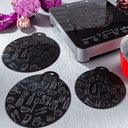 Ver imagem 2 de Conjunto de Almofada de Silicone para Fogão de Indução Magnética Vem 4 Un Preto