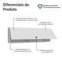Ver imagem 3 de Armário Aéreo 100 Cm 1 Porta Basculante Branco Vik Madesa