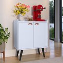 Ver imagem 1 de Buffet Linea 2 Portas Cantinho Café Cozinha Sala Jantar Estilo Retrô Puxador Concha Branco–rpm